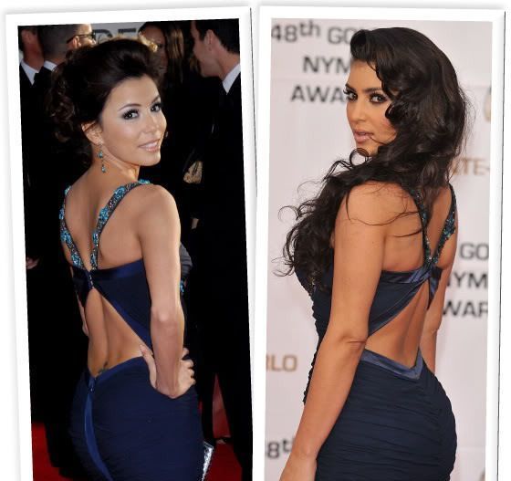 Kim Kardashian sau Eva Longoria? Cine a purtat mai bine rochia Emanuel Ungaro?