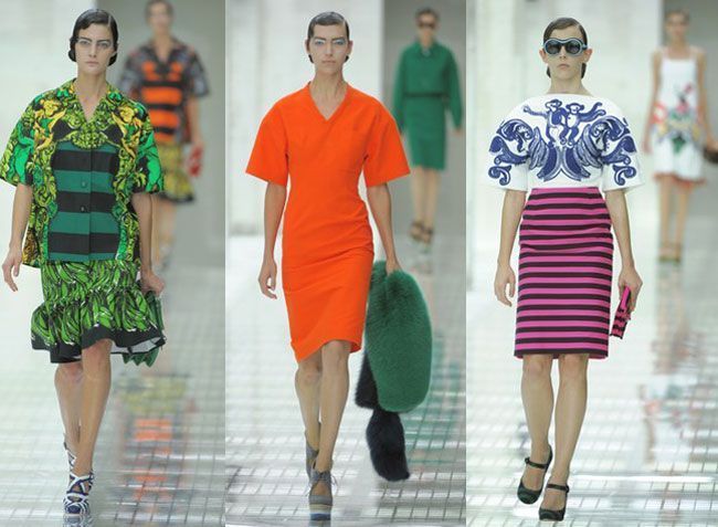 Prada propune dungile si culorile neon odata cu lansarea noii colectii VIDEO