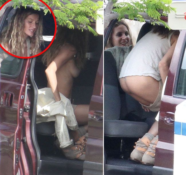 Gisele Bundchen pozeaza in pielea goala pentru paparazzi GALERIE FOTO &nbsp;