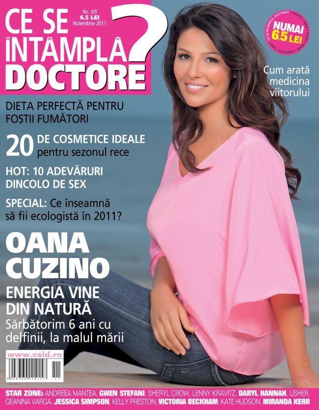 Oana Cuzino a realizat un pictorial cu delfini pentru noul numar Ce se intampla, doctore?