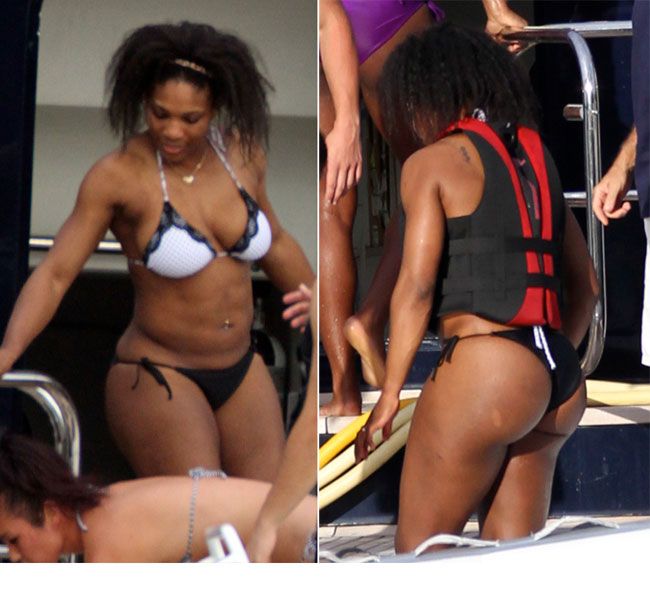 Serena Williams si-a afisat corpul masiv intr-un costum de baie sumar