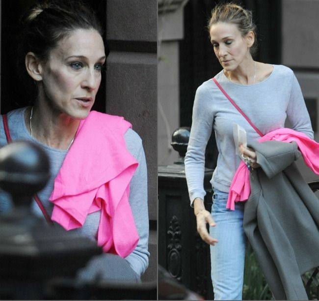 Nici macar machiajul nu o mai ajuta. Sarah Jessica Parker nu mai are nimic din stralucirea lui Carrie Bradshaw