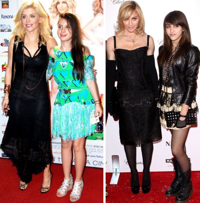 Madonna vs. Loredana: mama si fiica la premiera unui film. Care pereche e mai stylish?