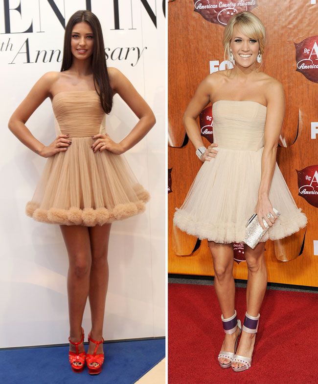 Antonia vs. Carrie Underwood: care din ele e mai sexy in rochia Maria Lucia Hohan?