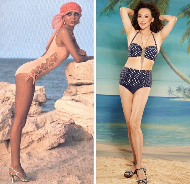 Modelul care arata mai bine in costum de baie la 59 de ani decat la 20 GALERIE FOTO