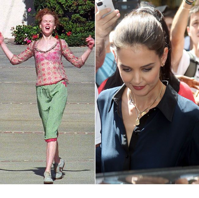 Reactia femeilor dupa ce se despart de Tom Cruise, nepretuita. Vezi cum au fost surprinse Katie Holmes si Nicole Kidman dupa divort