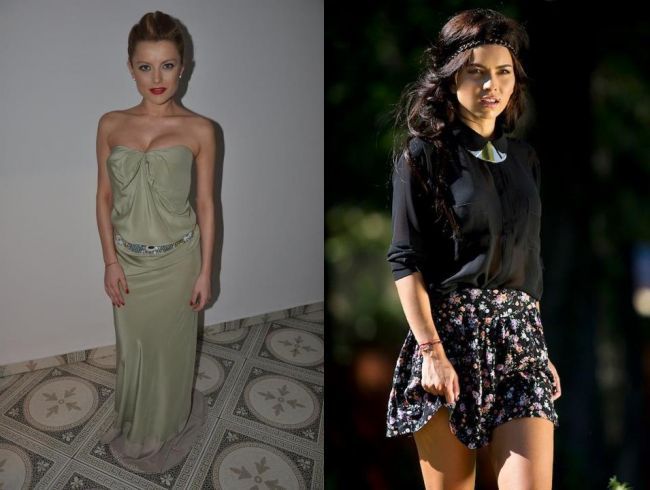 Elena Gheorghe vs. Inna. Pe care dintre cele doua vedete o avantajeaza pantalonii cu imprimeu animal print?