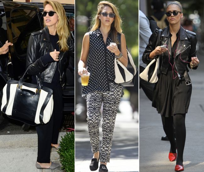 Jessica Alba, de trei ori casual chic. Invata de la vedeta cum sa porti negrul fara a arata banal