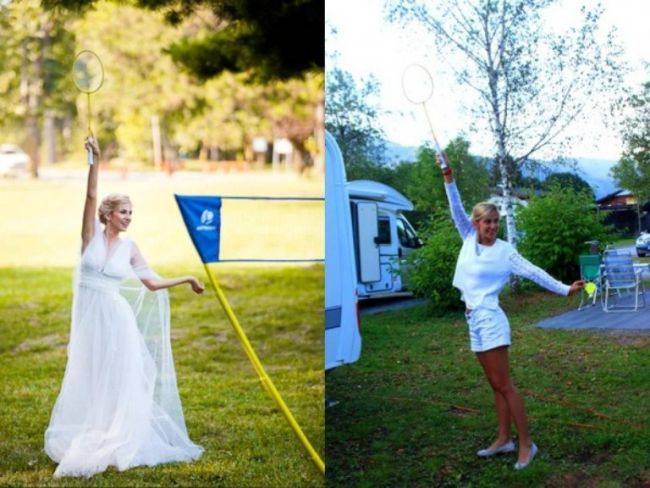 Dana Rogoz a ales un decor inedit pentru fotografiile de la nunta. Vezi cum le-a refacut in luna de miere