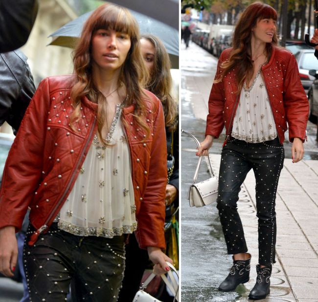 FASHION POLICE! Din seria ce e prea mult strica , Jessica Biel intr-un outfit exagerat de incarcat. Cum vi se pare tinuta ei?