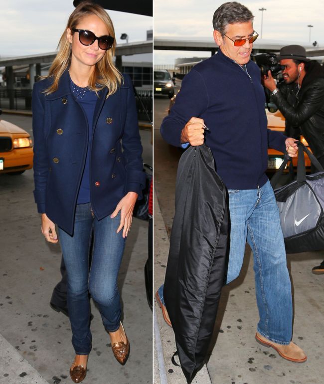 Dupa ce s-au mutat impreuna, George Clooney si iubita lui, Stacy Keibler, au inceput sa se imbrace la fel. Sunt simpatici sau nu?