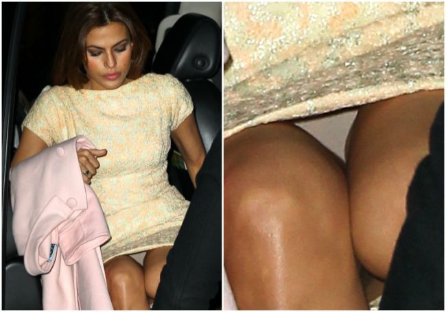 Eva Mendes, cea mai noua victima a coboratului din masina. Ce a lasat la vedere frumoasa hispanica