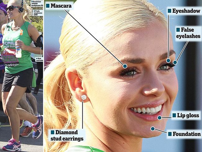 Machiata, cu diamante si ochelari de soare de 300 de dolari. Cum a alergat o vedeta britanica la un maraton