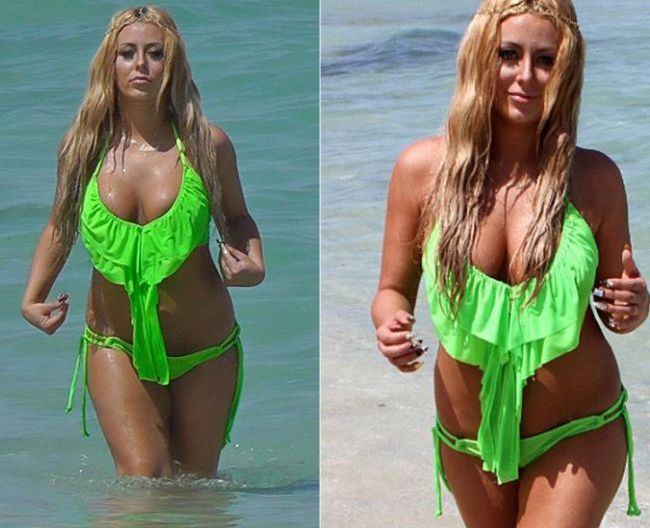 Imaginile in care Aubrey O Day demonstreaza ca nu mai are probleme cu greutatea. Vezi cat de bine arata in costum de baie
