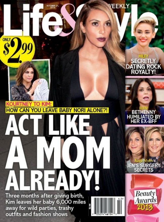 Cum poti s-o lasi singura? Kim Kardashian, acuzata ca isi neglijeaza fetita de numai 3 luni, de un membru al propriei familii
