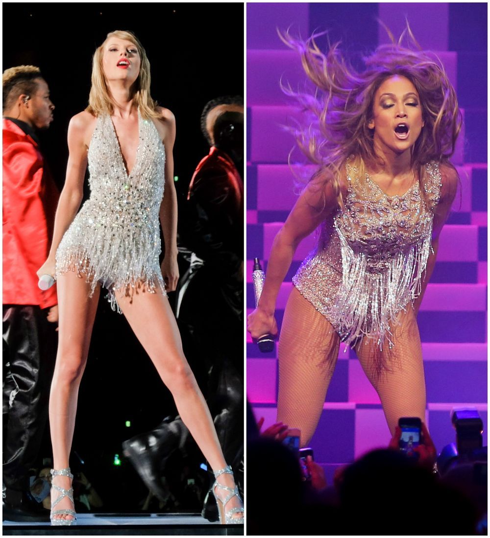 Acuzata ca i-a copiat tinutele. Cum arata hainele de scena ale lui Taylor Swift si cat de mult seamana cu ale lui J Lo
