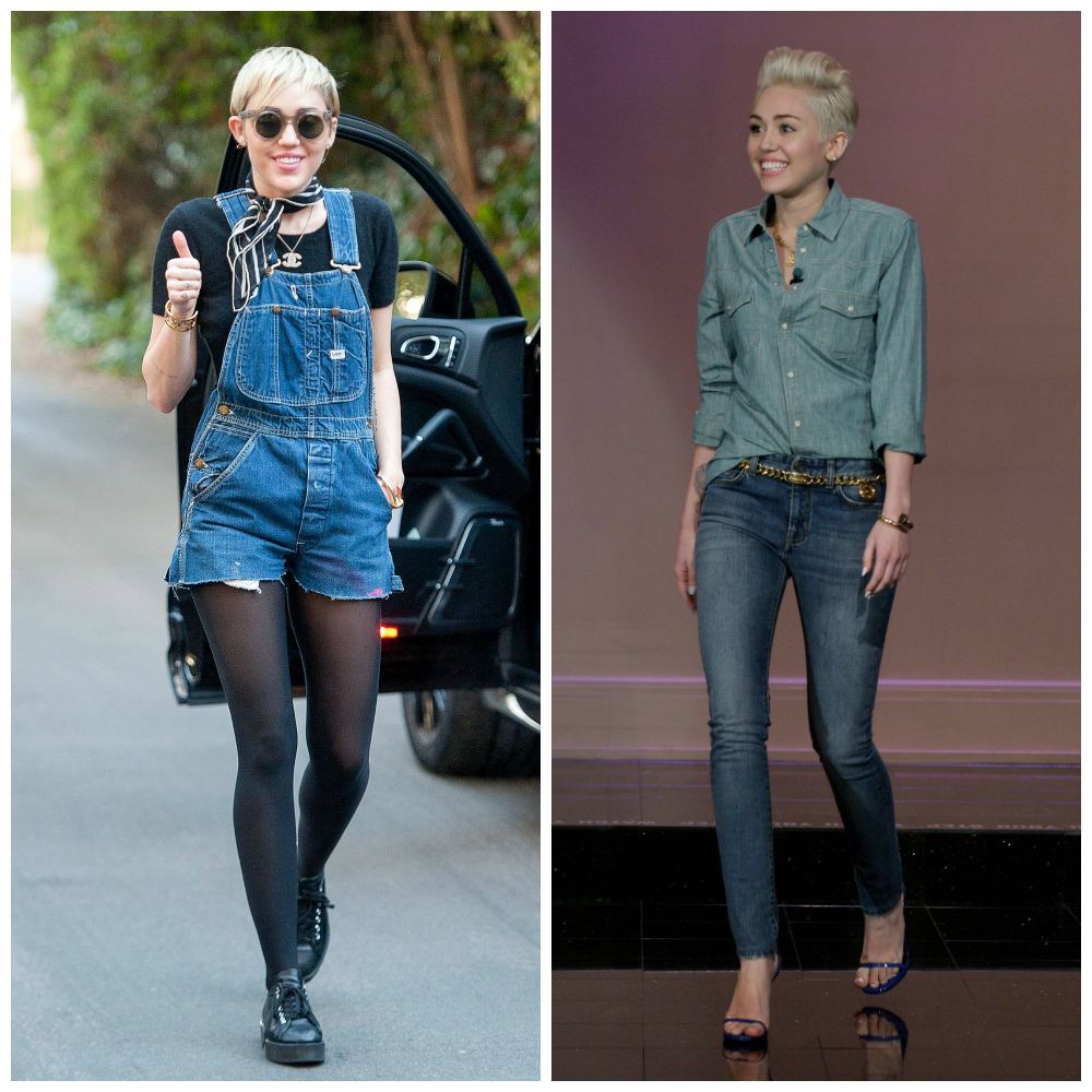 Diferenta ca de la cer la pamant in numai 2 ani. Trecerea lui Miley Cyrus de la outfituri wow la tinute indoielnice