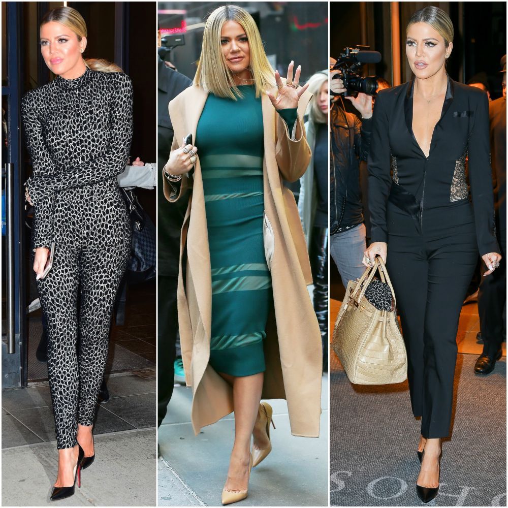 Khloe Kardashian, in 3 tinute sexy care i-au scos in evidenta talia minuscula, posteriorul imens si sanii apetisanti