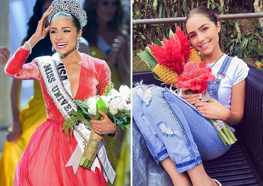 Diferente notabile intre aspectul de pe podium si cel din viata de zi cu zi. Cum arata reginele frumusetii fara machiaj