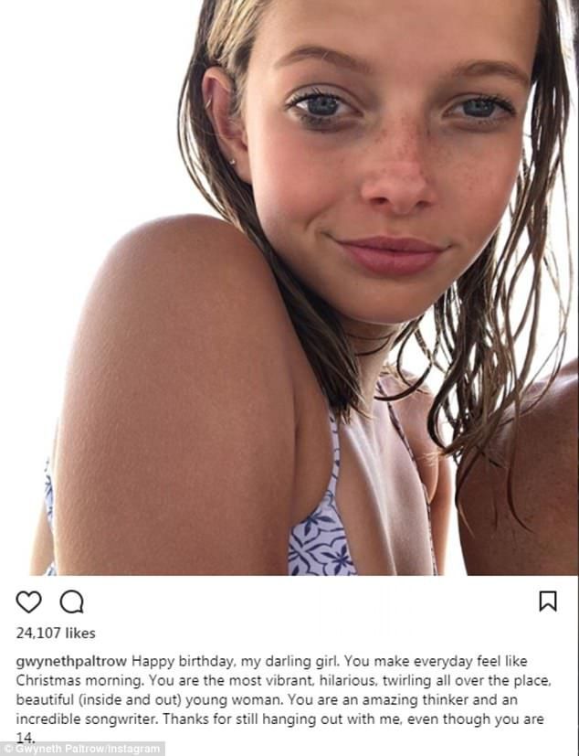 Gwyneth Paltrow e o mămică m&acirc;ndră. Cum arată fiica ei la 14 ani