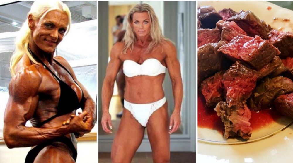 Bunica culturistă susține că s-a vindecat de cancer cu dieta carnivoră: Consum un kg de carne pe zi