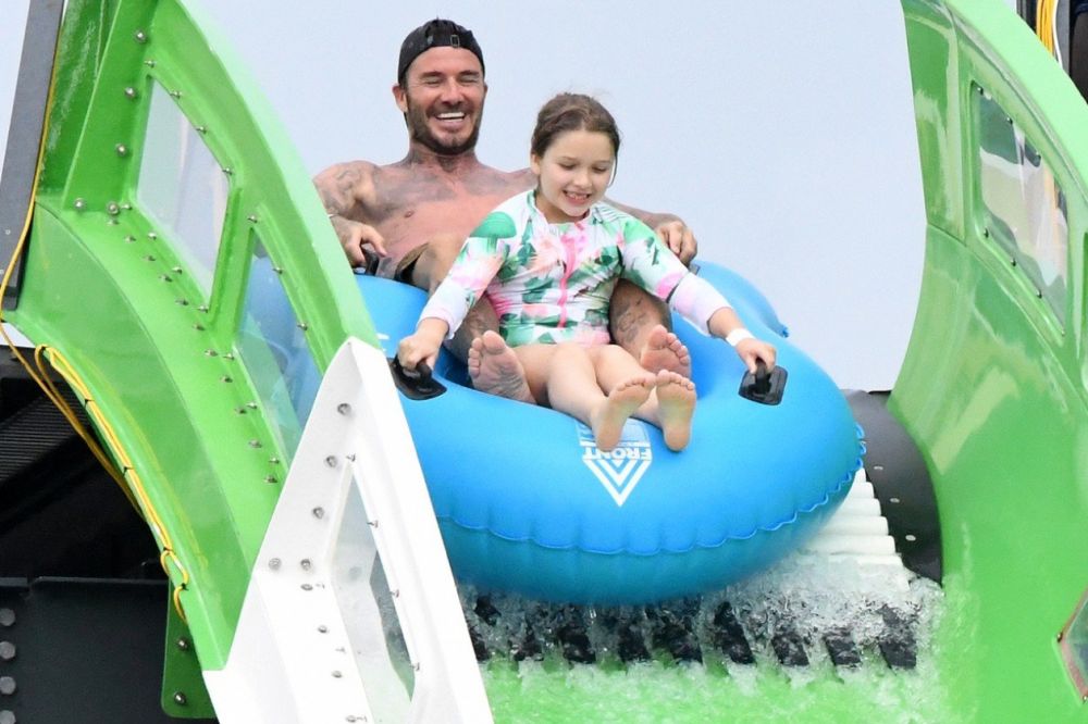 Familia Beckham, pe tobogan! Distracție maximă la Miami