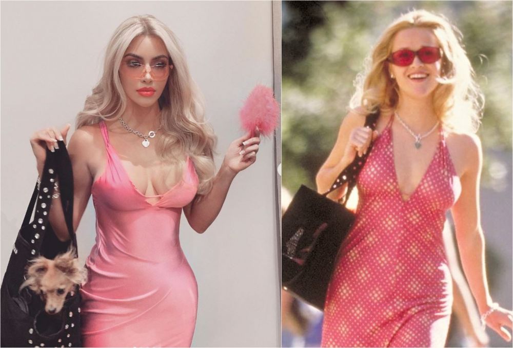 Kim Kardashian, blonda de la Drept. Cum a copiat-o pe Reese Witherspoon