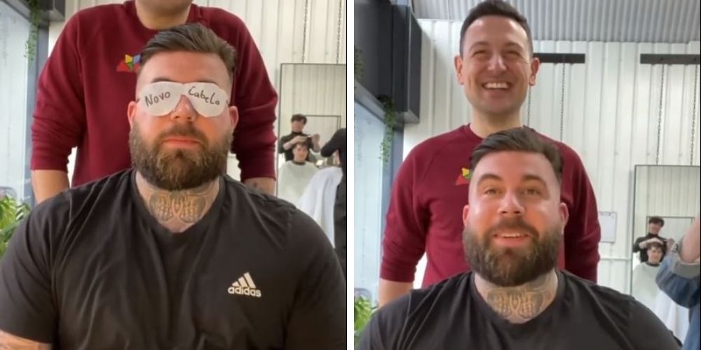 Transformarea incredibilă a unui bărbat chel. După o vizită la salon, acesta arată cu 10 ani mai t&acirc;năr