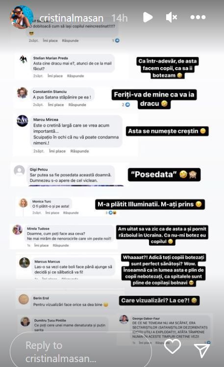Cum le-a răspuns Cristina Almășan oamenilor care au criticat-o pentru că nu &icirc;și botează copilul: &bdquo;Am rămas șocată&rdquo;