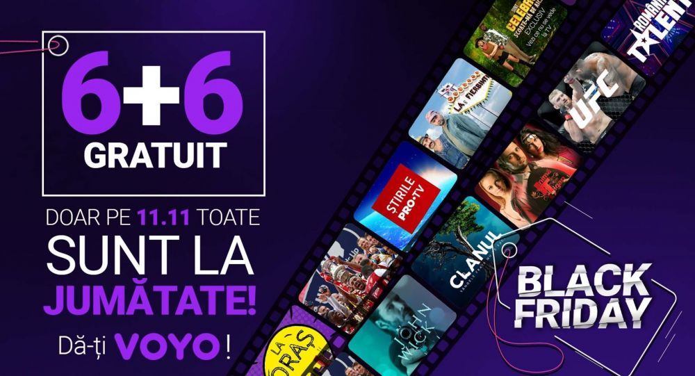 VOYO ți-a pregătit super oferte de Black Friday: Plătești șase luni și te uiți un an &icirc;ntreg la serialele tale preferate