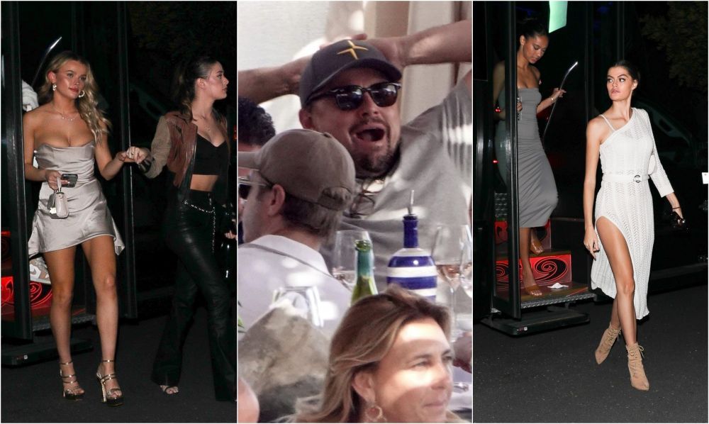 O armată de fotomodele, aduse cu autobuzul la ziua lui Leonardo DiCaprio. Pe cine au surprins paparazzii