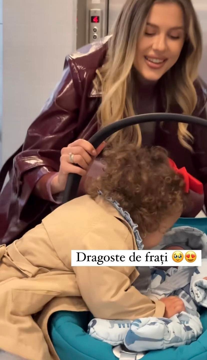 Emily Burghelea și-a dus fiul acasă! Cum a reacționat Amedea c&acirc;nd și-a văzut fratele mai mic