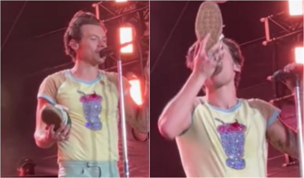 Harry Styles, gest neașteptat &icirc;n timpul unui concert &icirc;n Australia. Artistul s-a descălțat și a băut alcool din propriul adidas