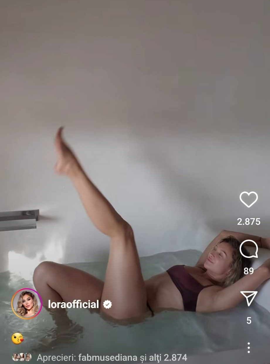 Lora s-a filmat dans&acirc;nd provocator &icirc;n cadă. Reacția fanilor: &bdquo;Ești fenomenală! Rar așa femeie!&rdquo;